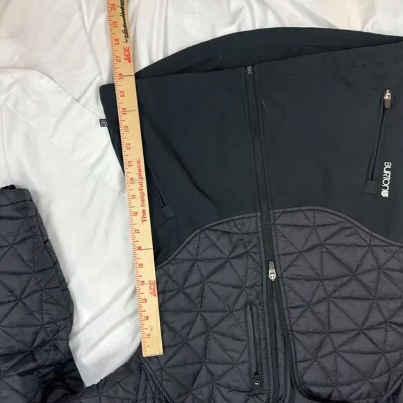 BURTON WOMENS Jacket QUILTED Softshell Full Zip Ski Outdoor Hike Size XS - Picture 12 of 13